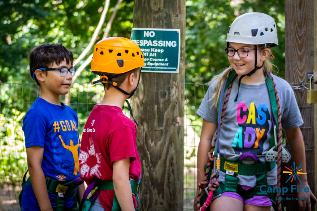Camp Dakani, kids climbing