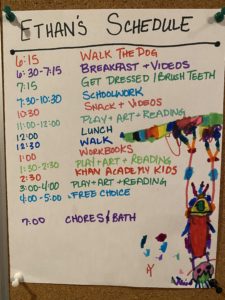 school-at-home schedule