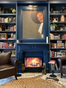 The Study fireplace