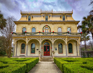 A featured home that can be seen in a self-guided tour through the historic King William district when you visit San Antonio for the holidays