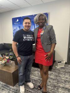 OKCPS Superintendent Dr. Jamie Polk with a student