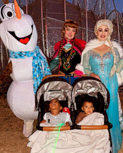 Visiting the free light light display Luminance. Fun Christmas activities for families.