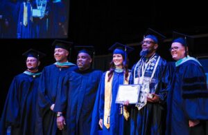 Metro Tech Foundation Executive Director Ashleigh Gibson at the Student of Year award ceremony 