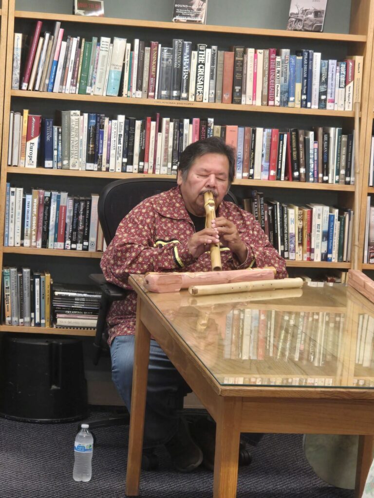 Kid can take part in Native American storytelling and flute building with Nelson Harjo, one of the few remaining traditional flute-makers of the Muscogee Nation, at WoodyFest Children's Festival.
