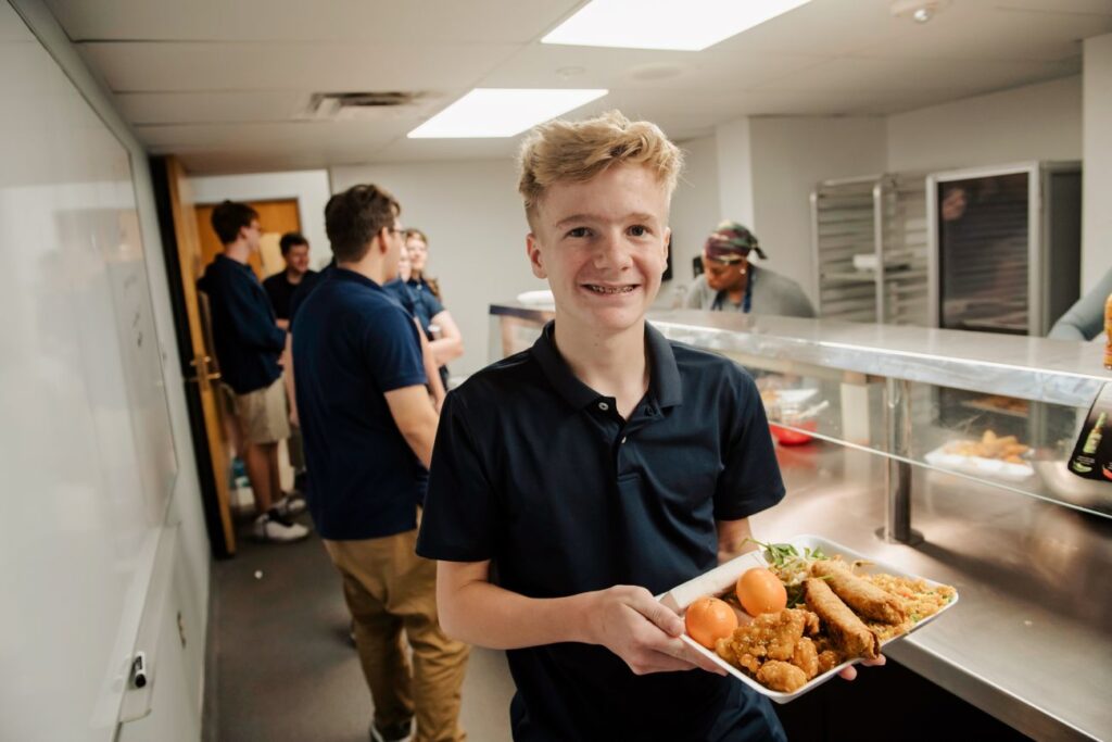 Sensory-friendly meals at Trinity School at Edgemere. 